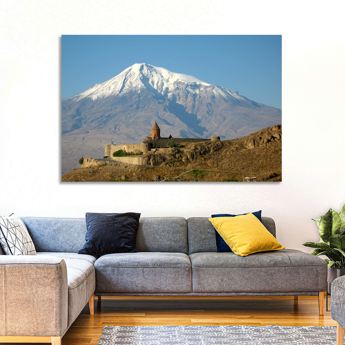 Khor Virap Monastery with Mount Ararat Wall Art in a room, landscape