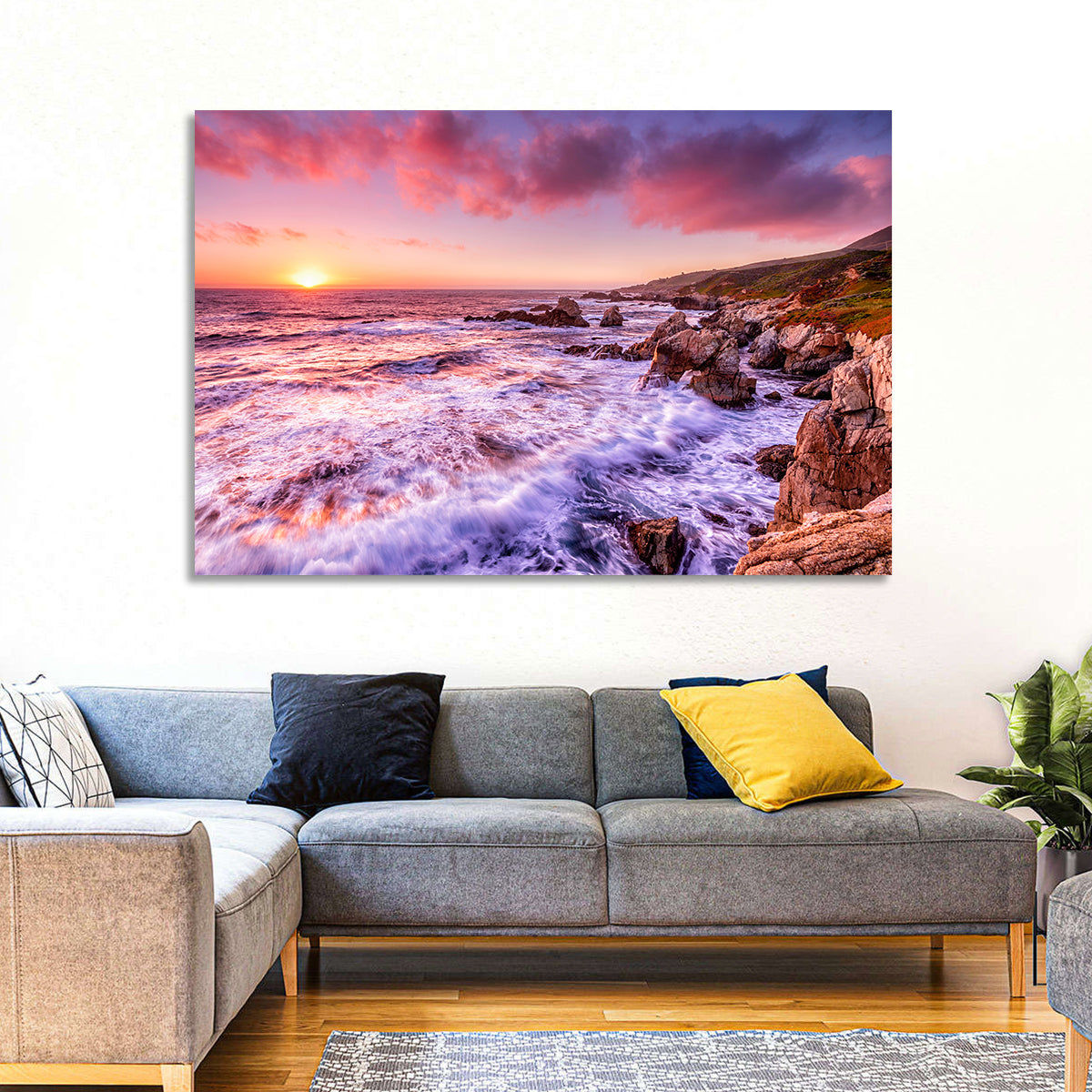 Dusk Over California Cliffs Wall Art