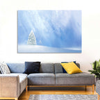 Two Snowy Evergreens Wall Art
