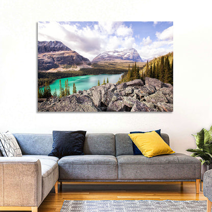 Lake Ohara Rocky Shore Wall Art