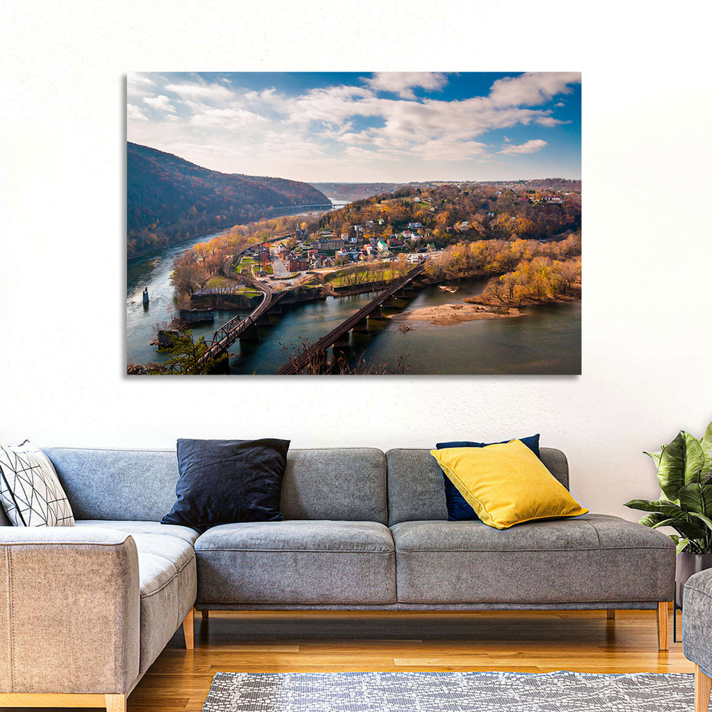 Maryland Heights Over Harpers Ferry Wall Art