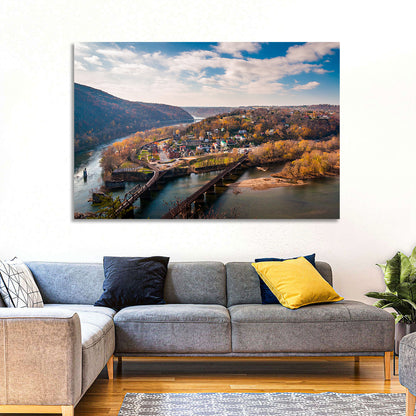 Maryland Heights Over Harpers Ferry Wall Art