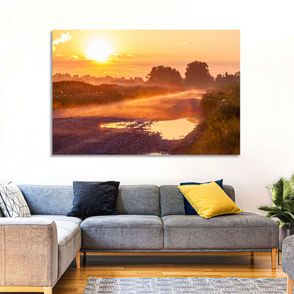 Dirt Road at Golden Hour Wall Art