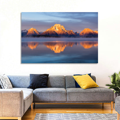 Mount Moran Sunrise Over Jackson Lake Wall Art