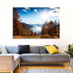 Val D Aosta Valley Morning Light Wall Art