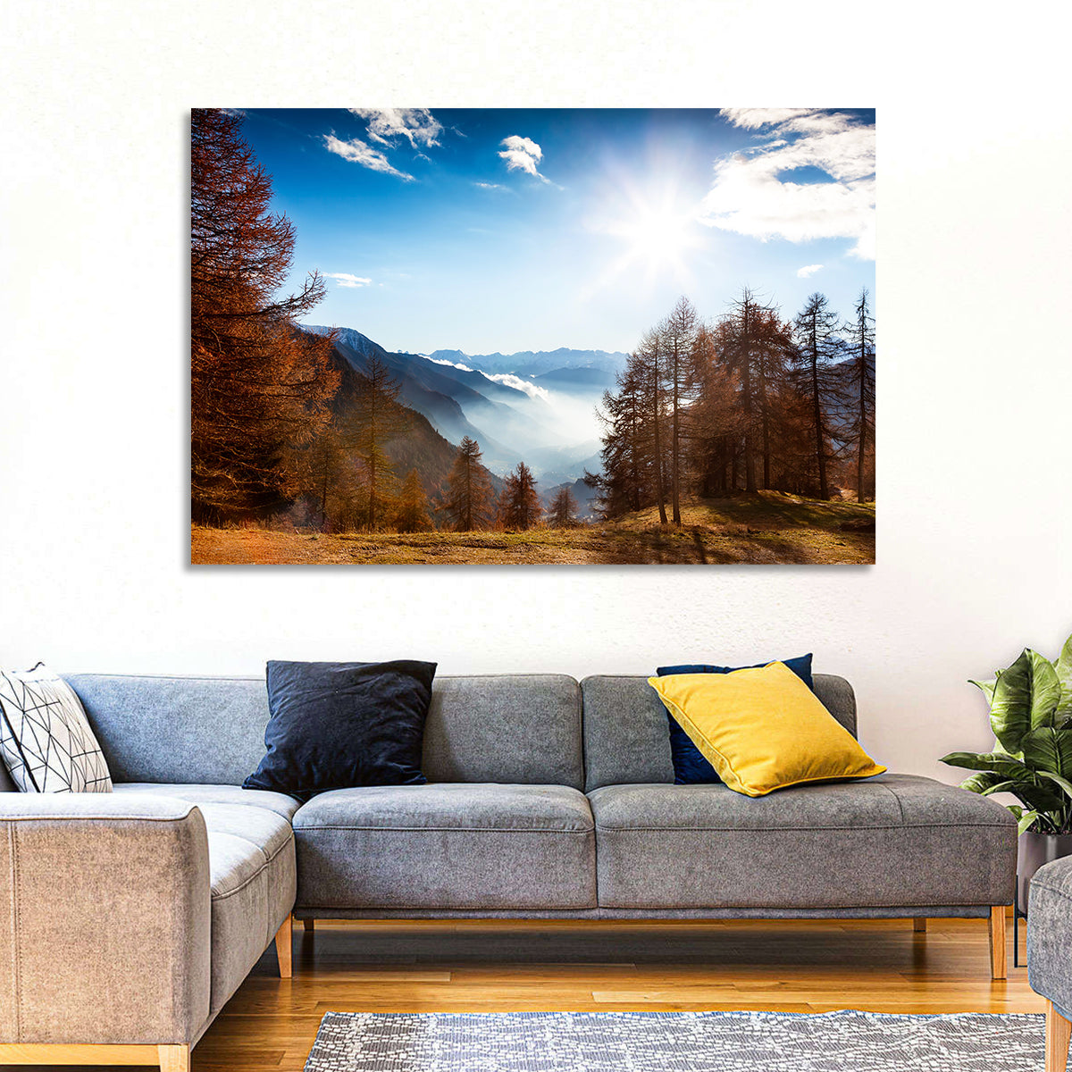 Val D Aosta Valley Morning Light Wall Art