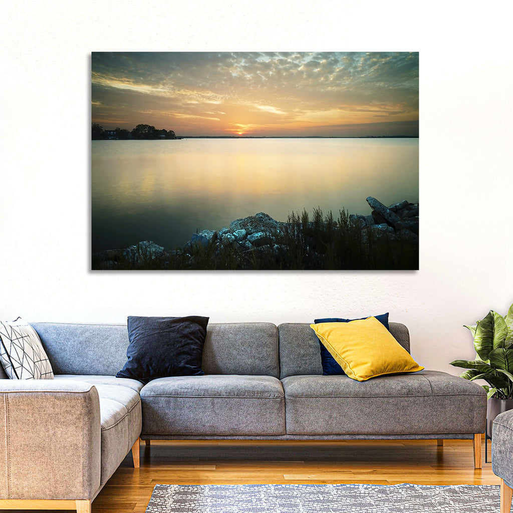 Lake Conroe Sunset Reflection Wall Art