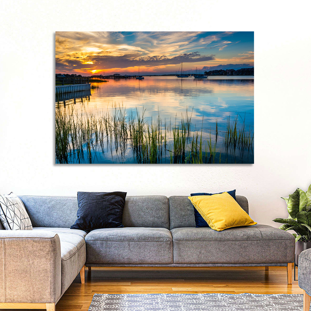 Folly River Sunset Reflection Wall Art