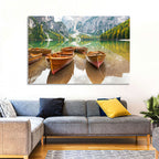 Rowboats on Lake Braies Wall Art