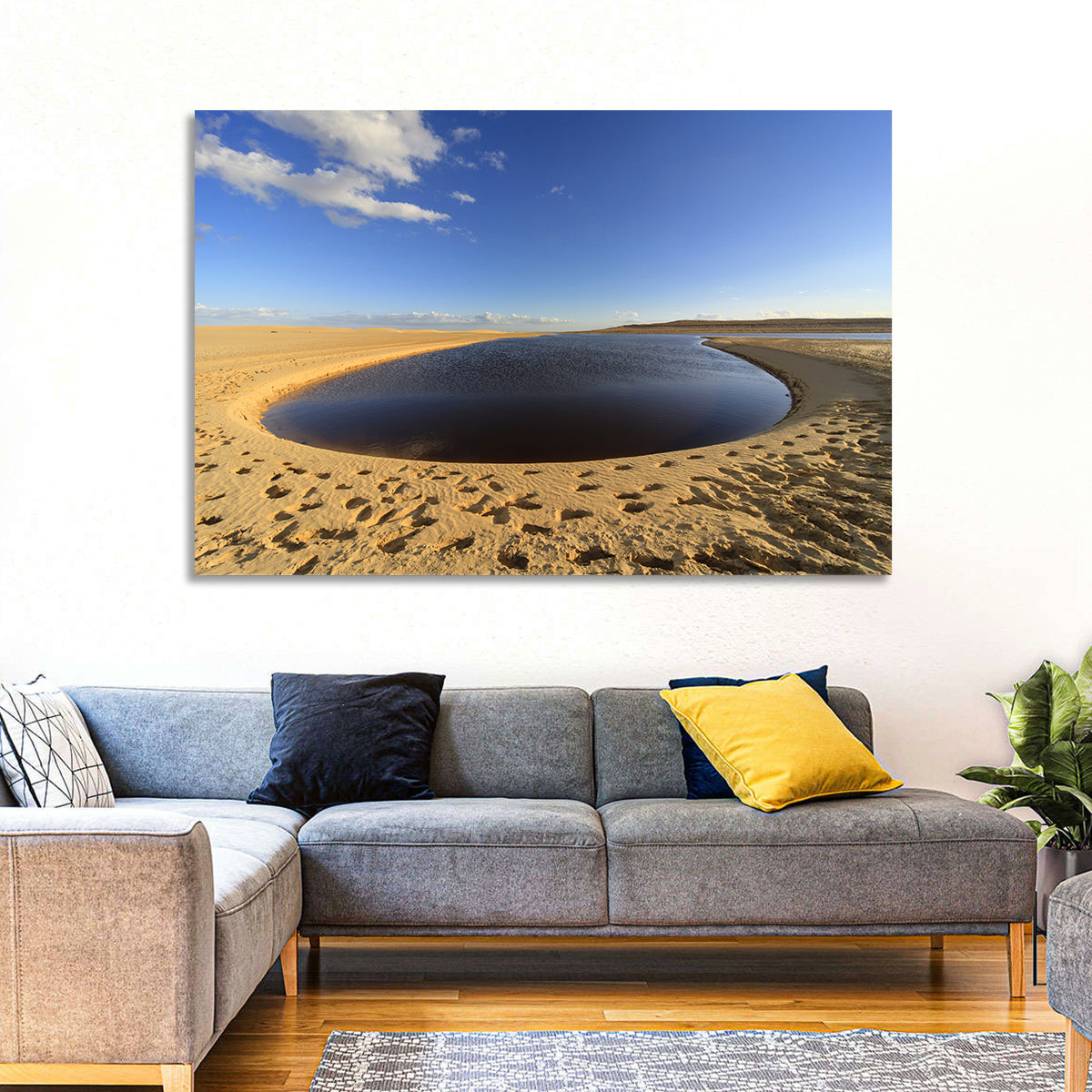 Fayoum Lake Footprints Wall Art