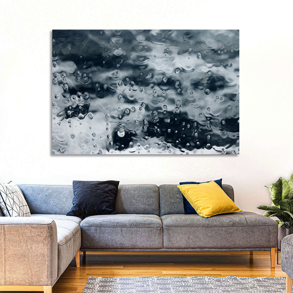 Sea of Teardrops in Ice Wall Art in a room, landscape