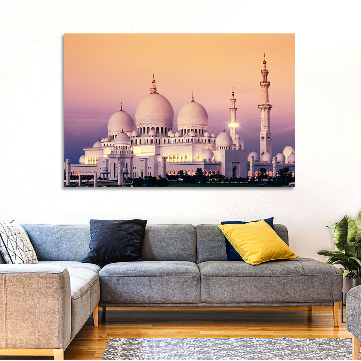 Sheikh Zayed Grand Mosque at Dusk Wall Art