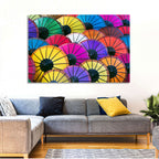 Vibrant Market Parasols Wall Art