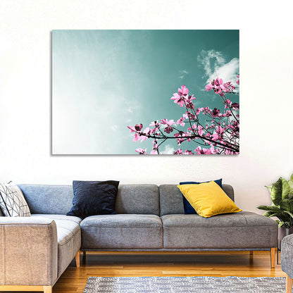 Pink Fig Tree Branches Wall Art