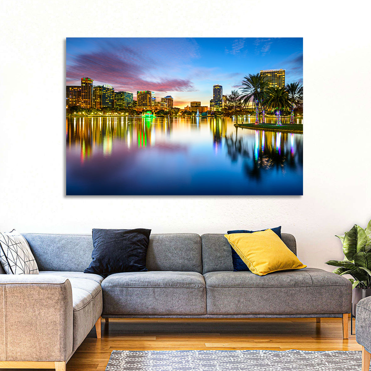 Orlando Lake Eola Skyline Wall Art