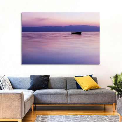 Lavender Lake Ohrid Sunset Wall Art
