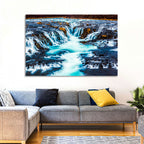 Bruarfoss Multi Tier Waterfall Wall Art