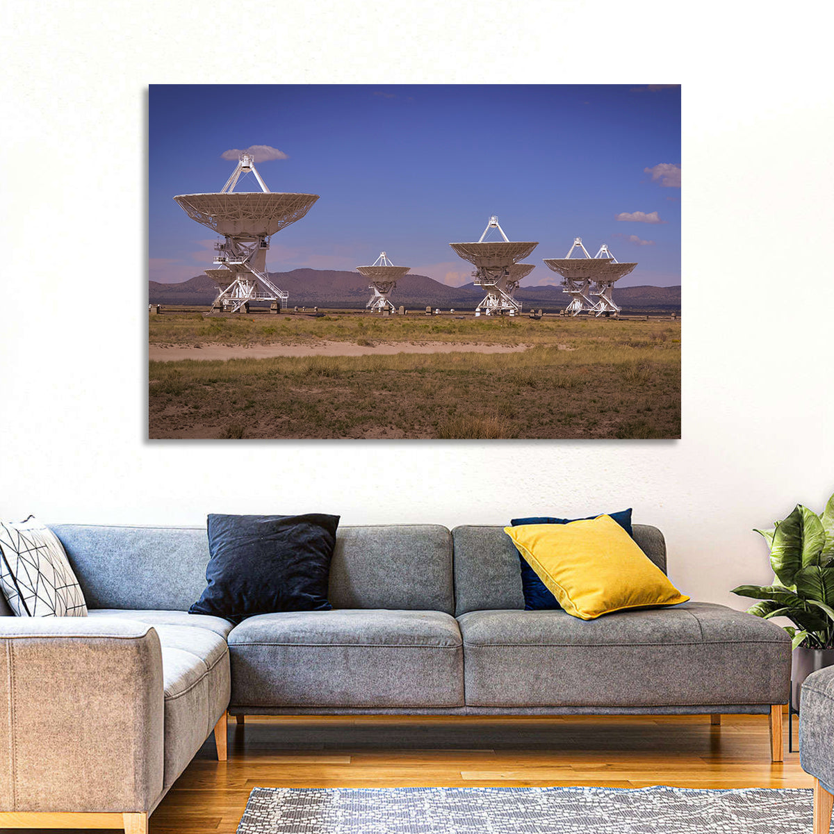 Very Large Array Radio Telescopes Wall Art in a room, landscape
