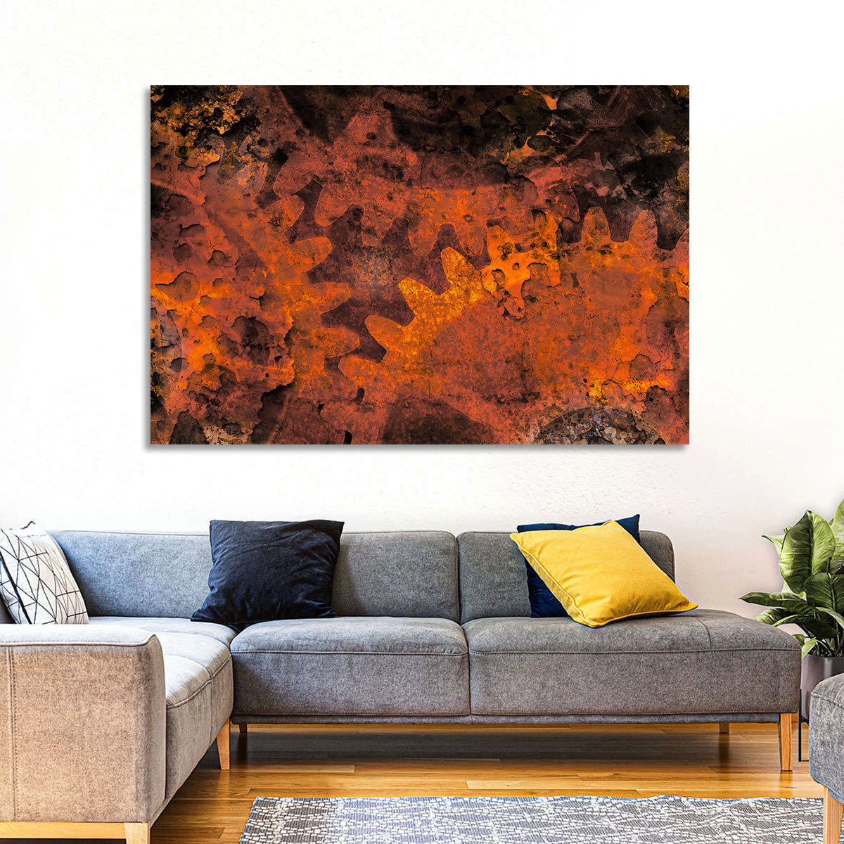 Weathered Gears Study Wall Art