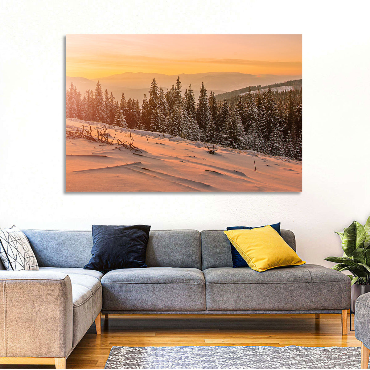Hoverla Snowfield at Sunset Wall Art