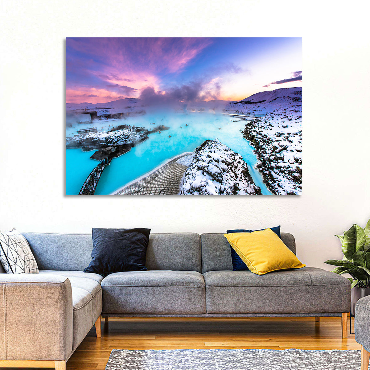 Blue Lagoon Grindavík Sunrise Wall Art