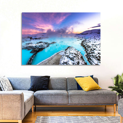 Blue Lagoon Grindavík Sunrise Wall Art