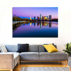 Austin Skyline Reflection at Twilight Wall Art