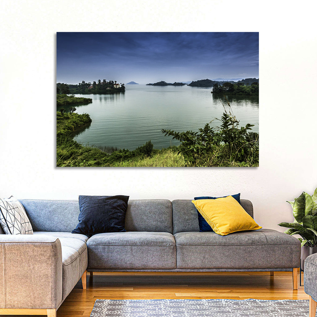Lake Kivu Overcast Landscape Wall Art
