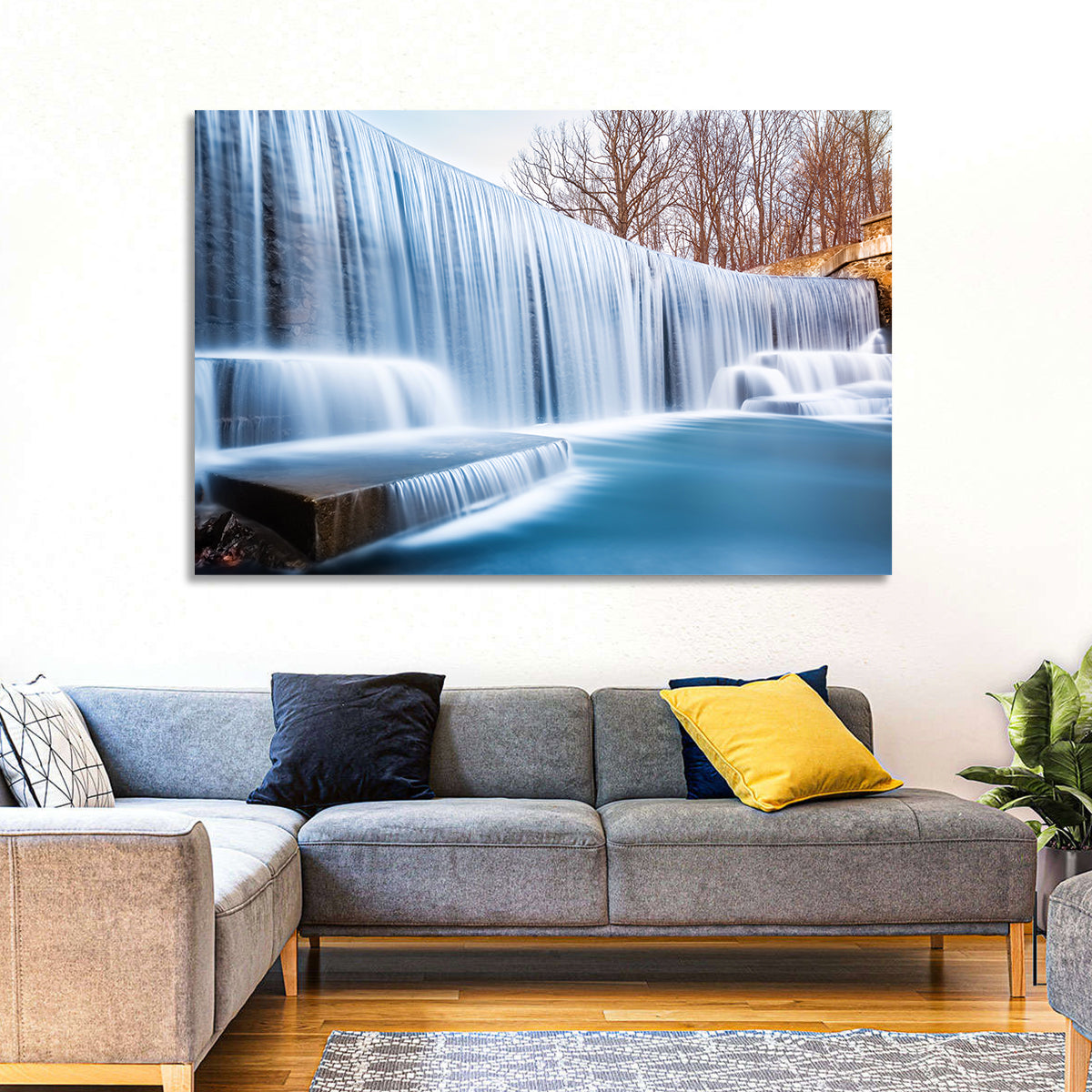 Seeley's Pond Winter Waterfall Wall Art