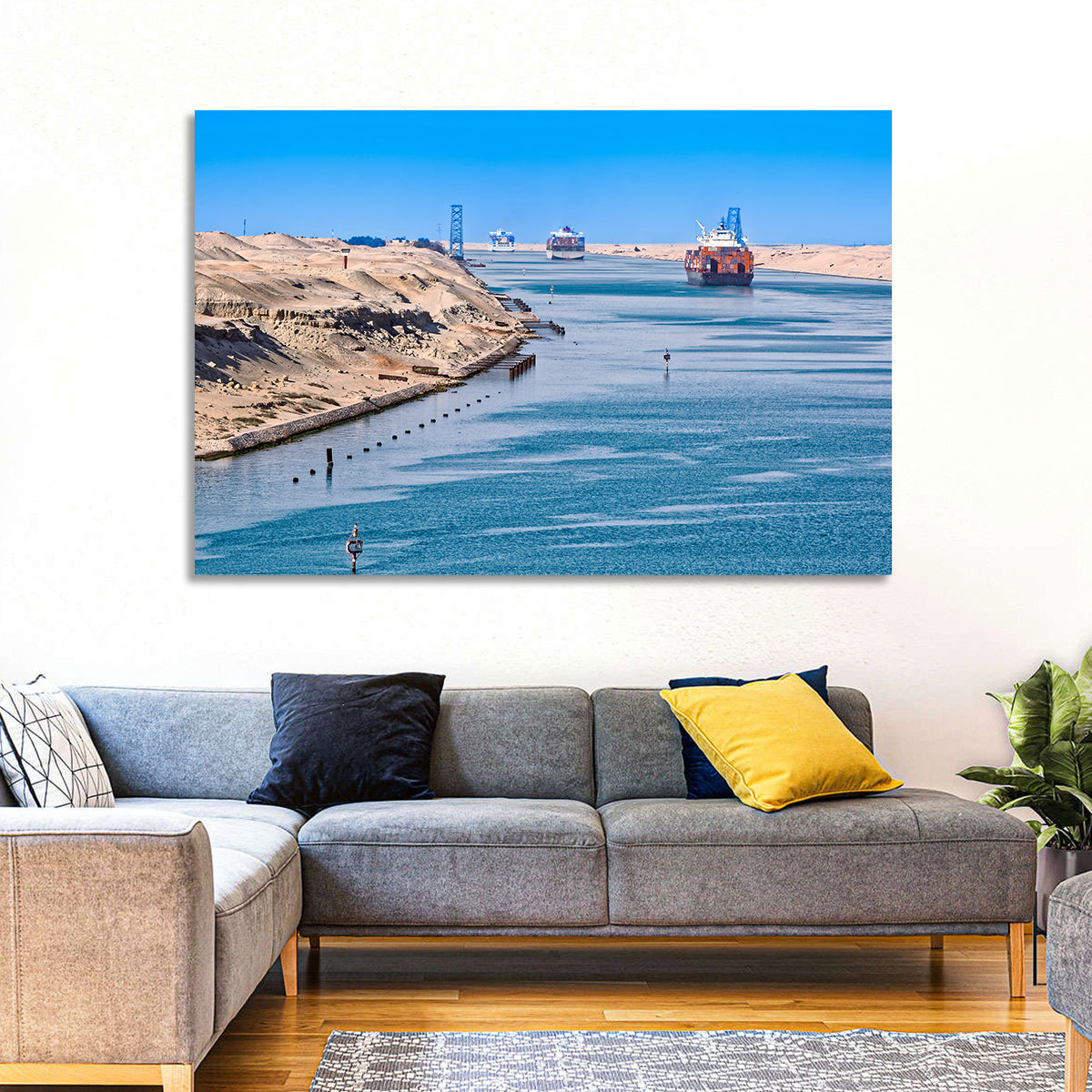 Suez Canal Container Ships Wall Art