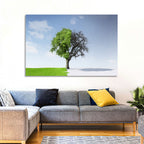 Split Seasons Tree Wall Art