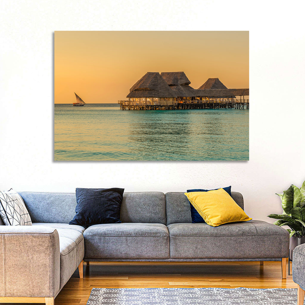 The Rock Restaurant Sunset Wall Art