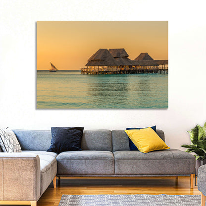 The Rock Restaurant Sunset Wall Art