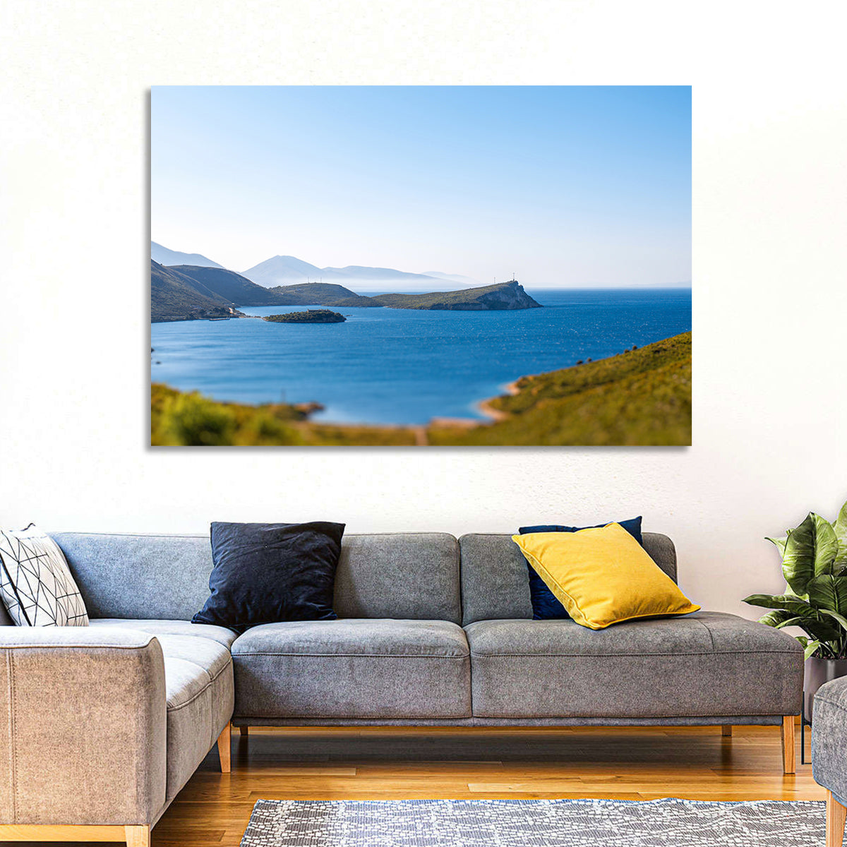 Coastal Cliffs and Lighthouse Bay Wall Art