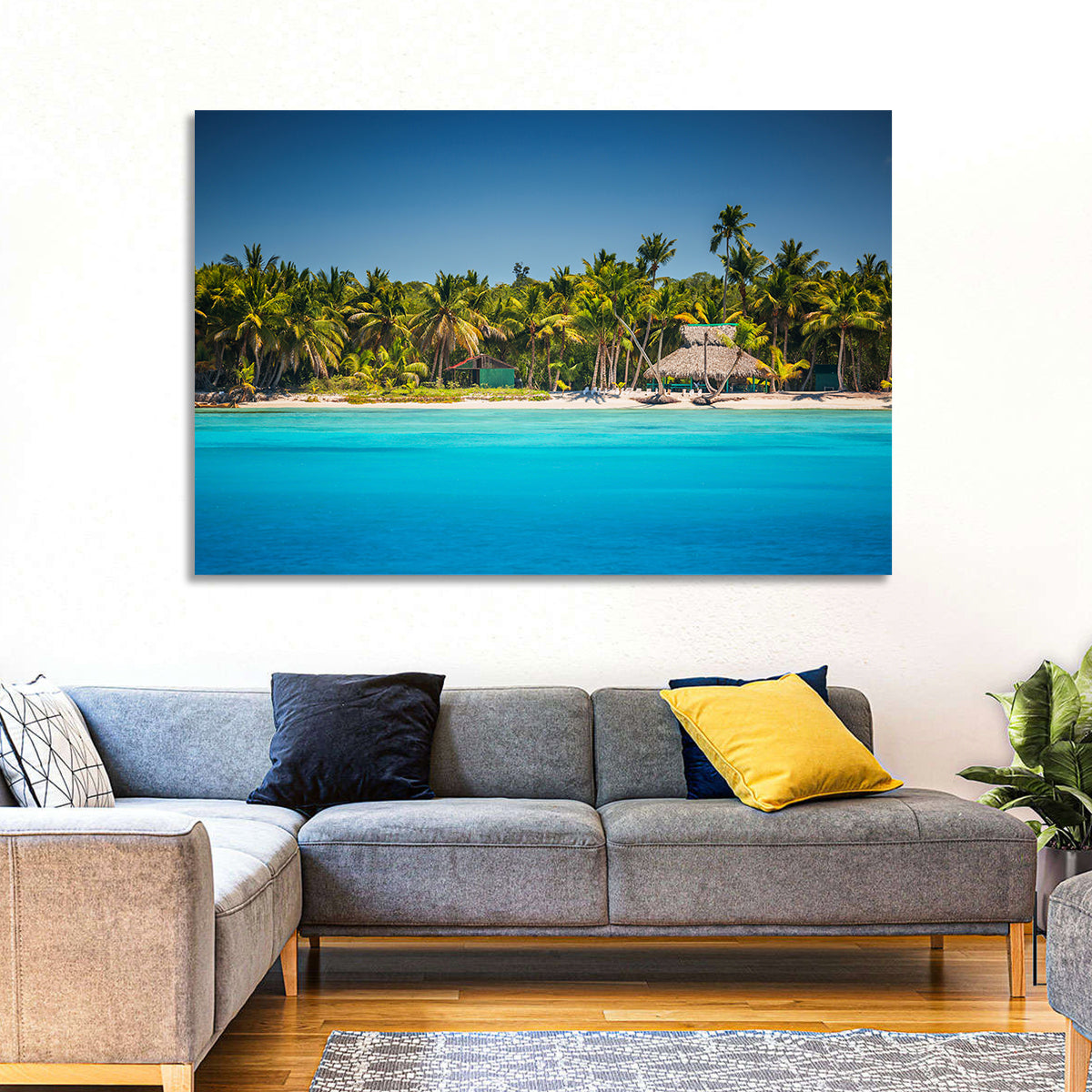 Punta Cana Beach Wall Art in a room, landscape
