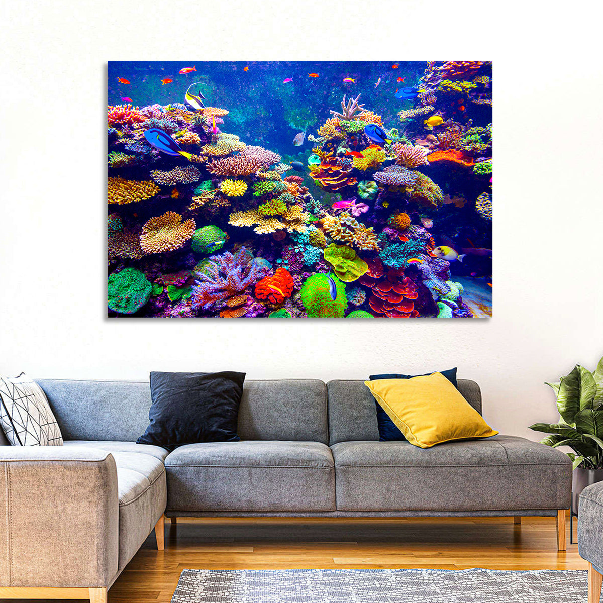 Tropical Coral Reef Aquarium Wall Art