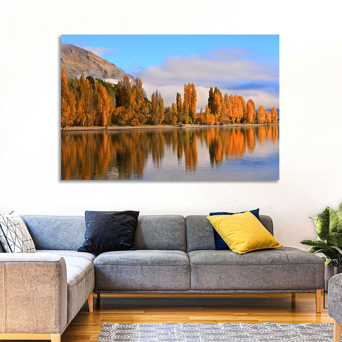 Lake Wanaka Autumn Reflection Wall Art