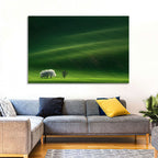 Emerald Hills with Blossoming Tree Wall Art