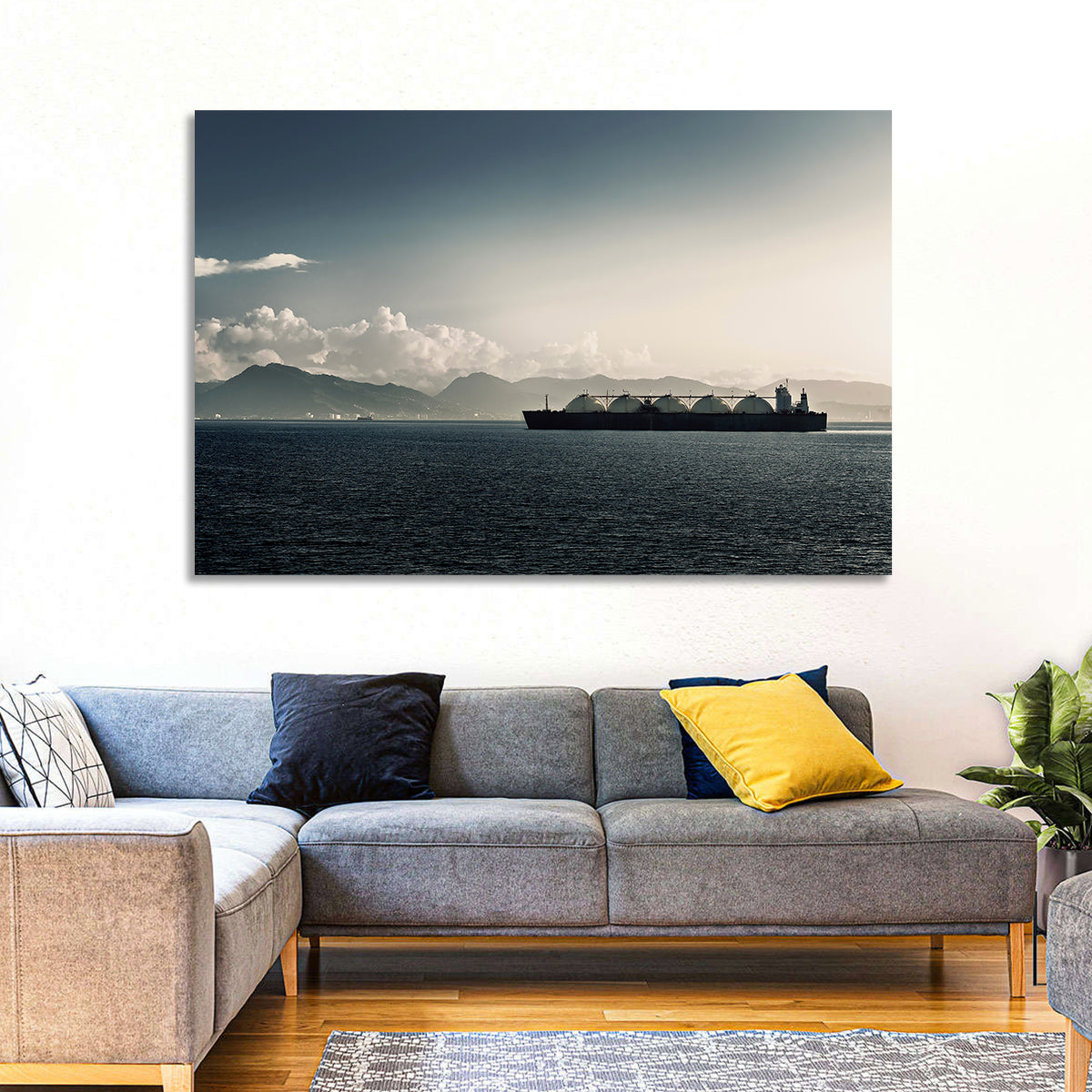 Lng Tanker at Sea Wall Art