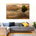 Lake Kaweah Golden Hour Reflection Wall Art