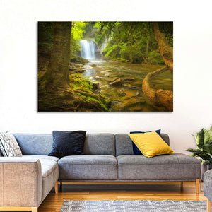 Deep Forest Waterfall Wall Art