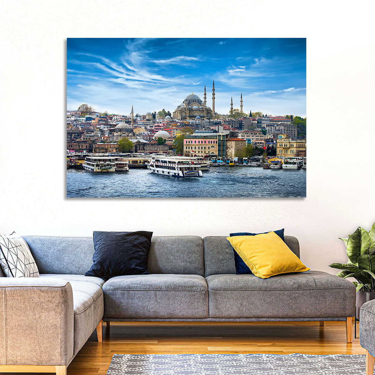 Süleymaniye Mosque Over Golden Horn Wall Art