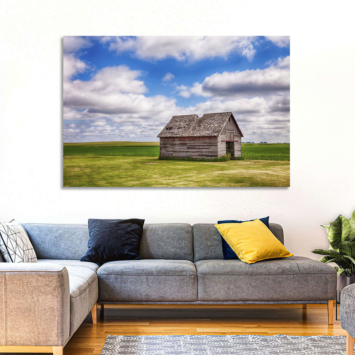 Old Farm Shed in Field Wall Art