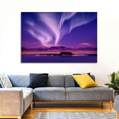 Northern Lights Over Island Wall Art