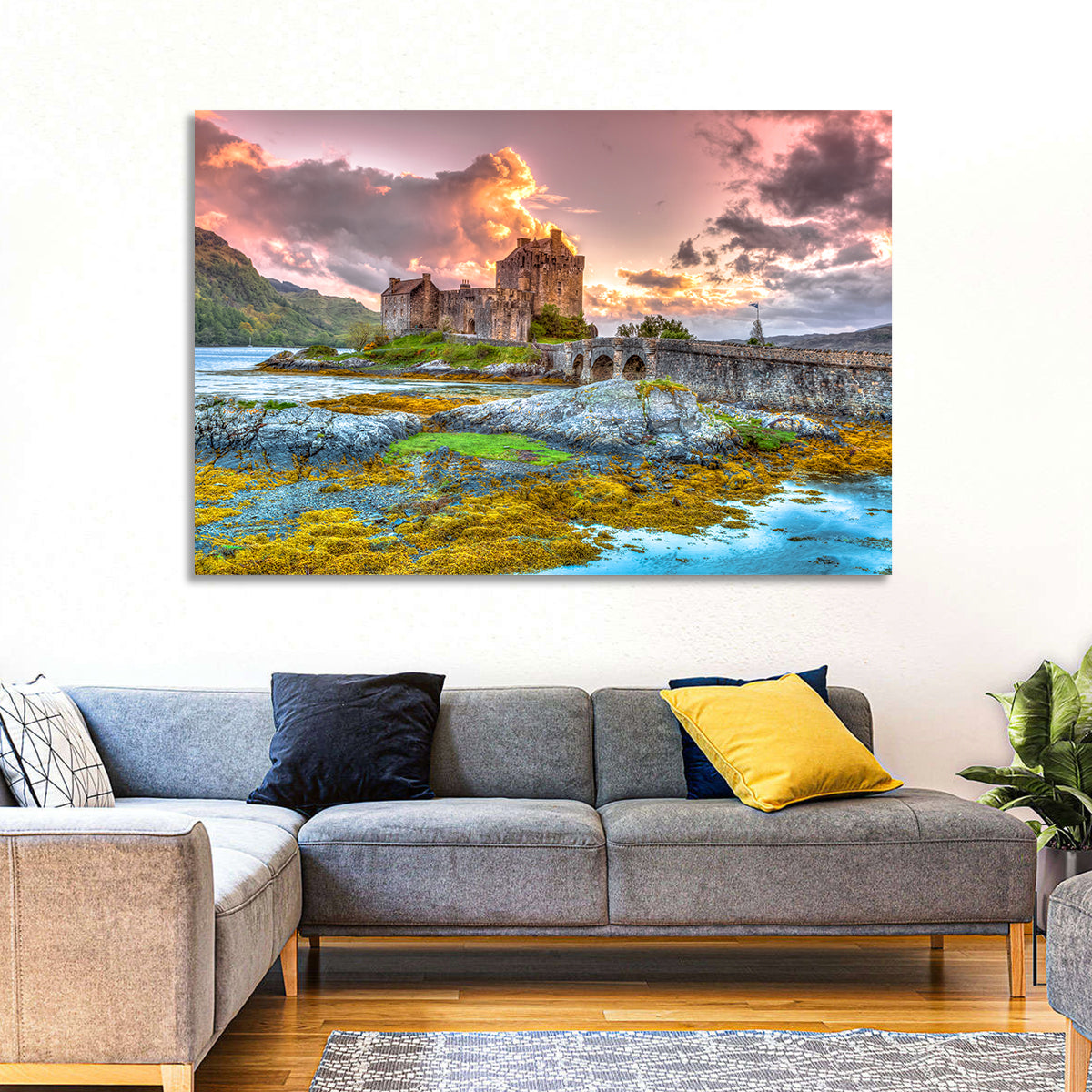Eilean Donan Castle at Sunset Wall Art