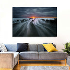 Barrika Beach Dusk Wall Art