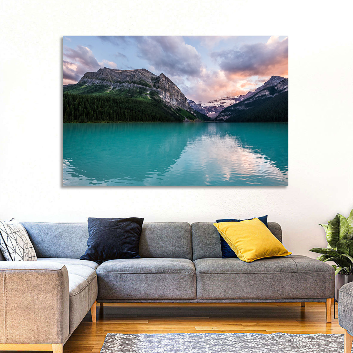 Turquoise Sunset at Lake Louise Wall Art