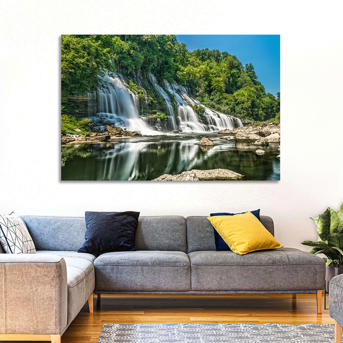 Twin Falls at Rock Island State Park Wall Art in a room, landscape