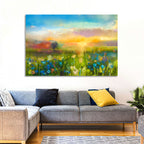 Sunset Wildflower Meadow Wall Art