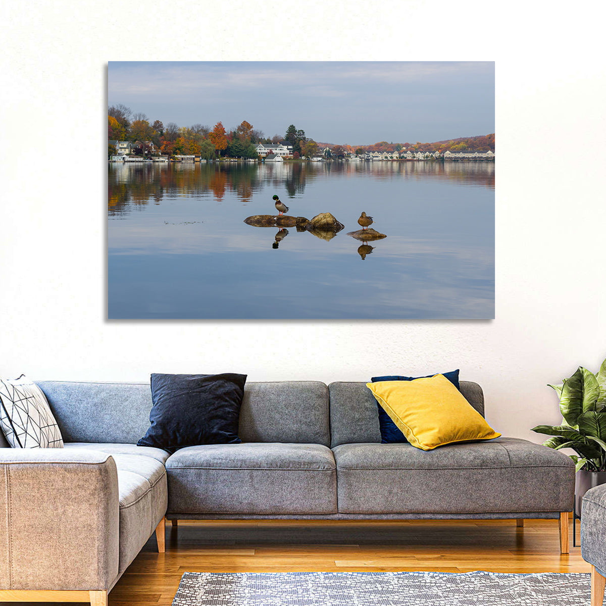 Lake Hopatcong Autumn Reflection Wall Art
